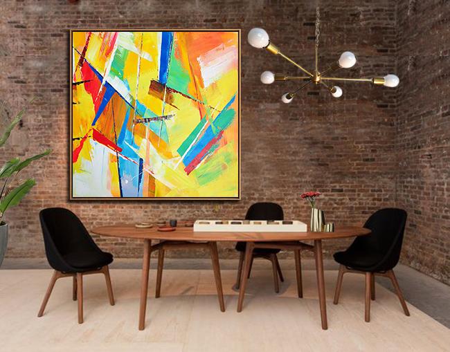 Palette Knife Contemporary Art #L42A - Click Image to Close